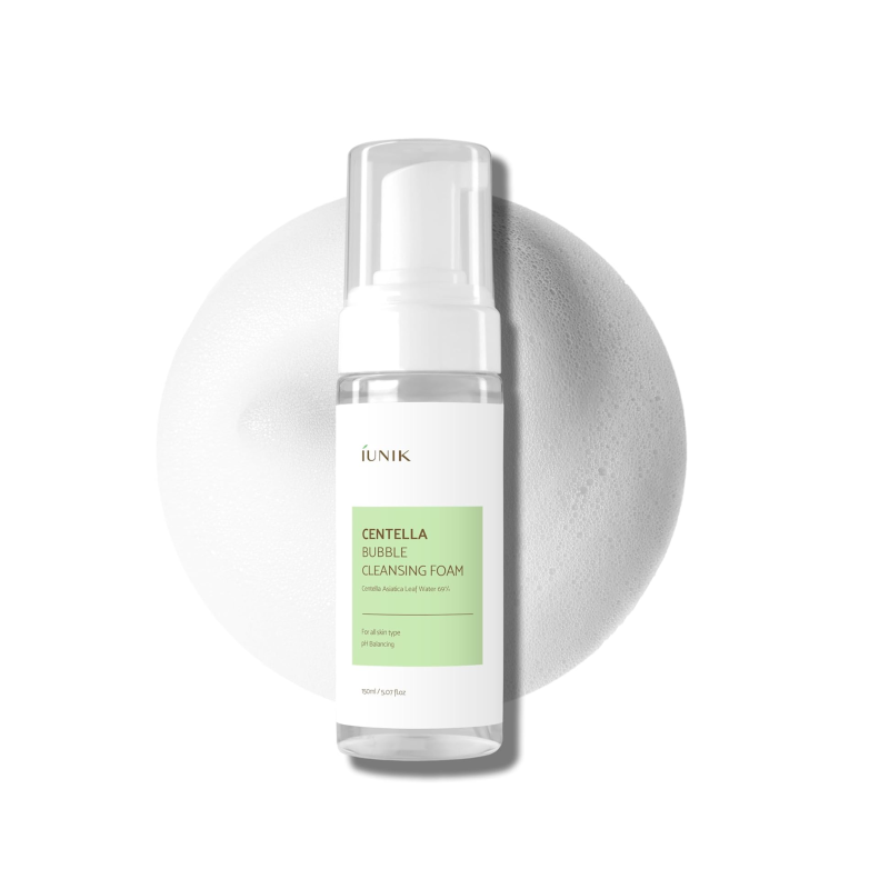 Iunik Centella Bubble Foaming Vegan Facial Cleanser (150 ml)