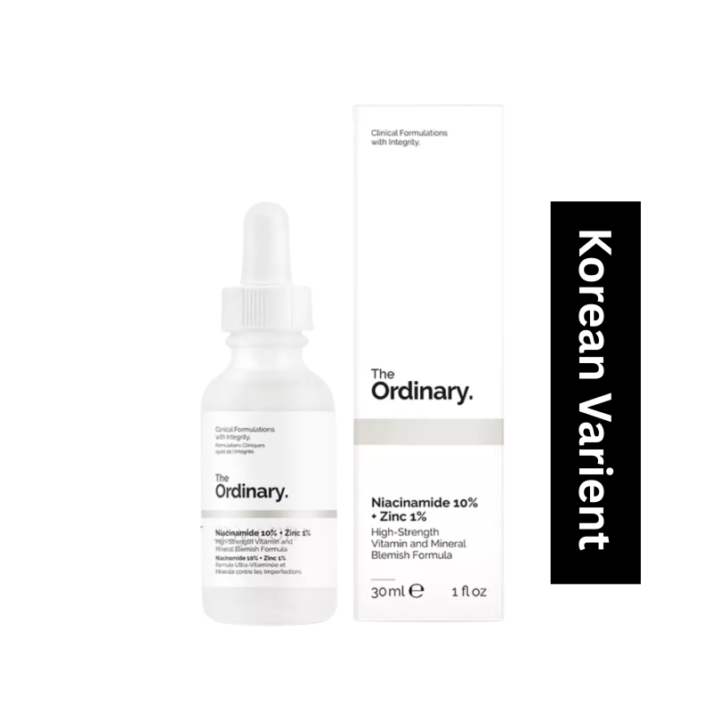 The Ordinary Niacinamide 10% + Zinc 1% 30ml (Korean Varient) 