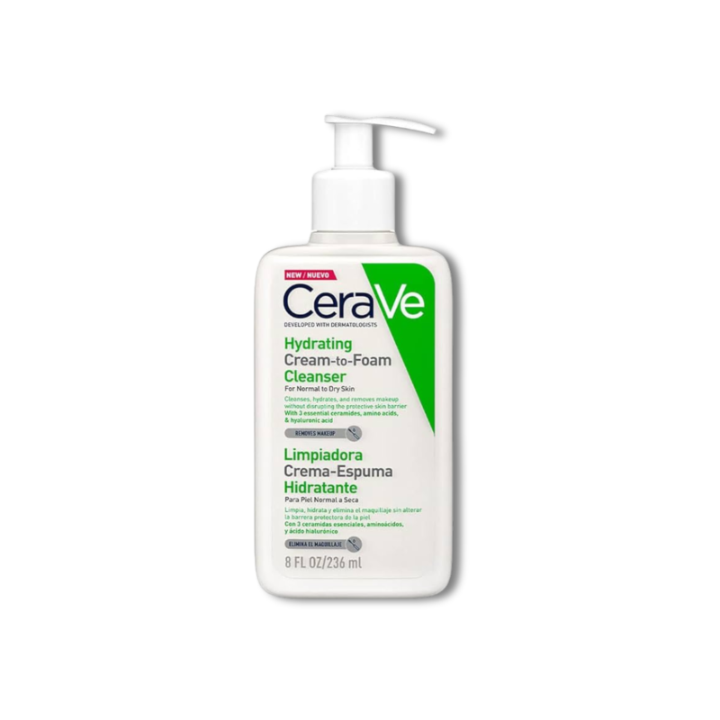 Cerave Hydrating Cream to Foam Cleanser Normal To Dry Skin 236ml (UK)