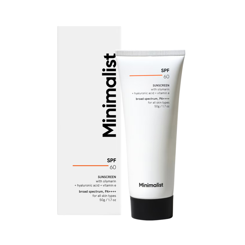 Minimalist SPF 60 PA++++ Sunscreen with Silymarin 50gm