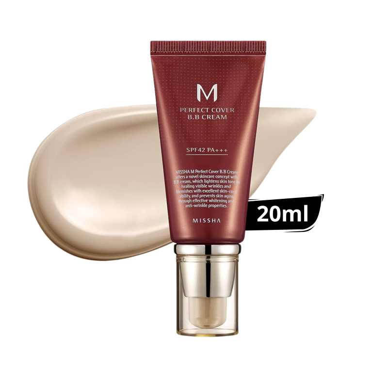 Missha M Perfect Covering BB Cream SPF42 PA++ + #21 Light Beige 20ml