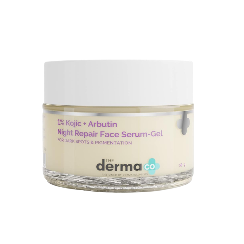 The Derma Co 1% Kojic + Arbutin Night Repair Face Serum-Gel 50g