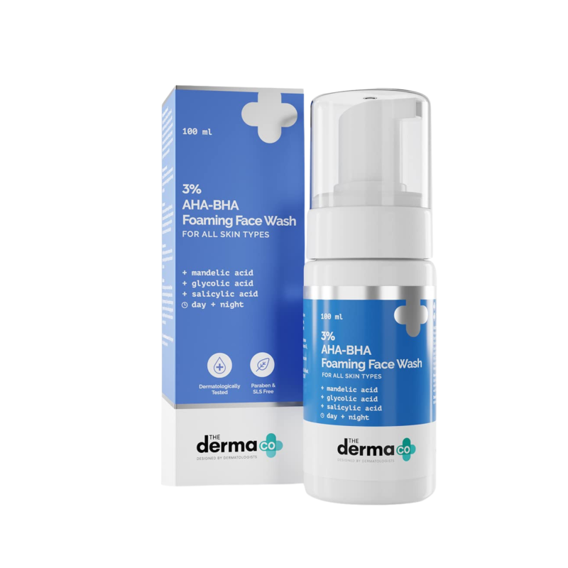 The Derma Co 3% AHA+BHA Foaming Daily Face Wash 100ml