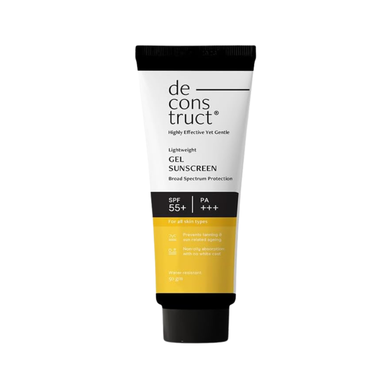 Deconstruct Lightweight Gel Water Resistant Sunscreen for Oily Skin SPF 55+ PA+++ 50ml
