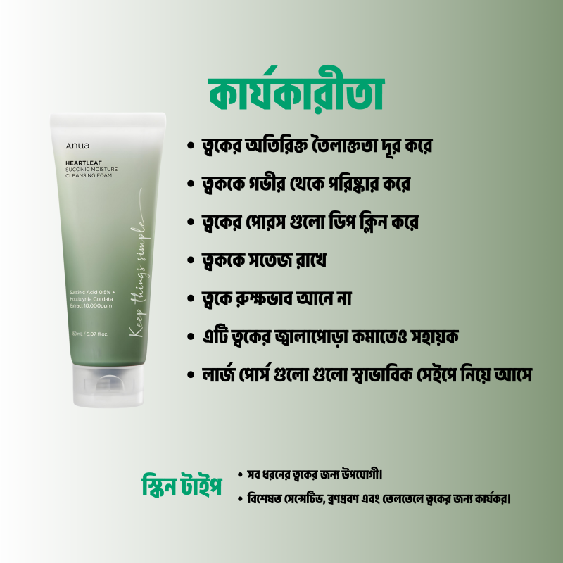 Anua Heartleaf Quercetinol Pore Deep Cleansing Foam 150ml