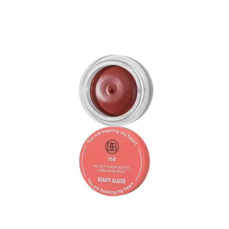 Beauty Glazed Velvet Super Matte Lip & Cheek Mud 358 4.4gm