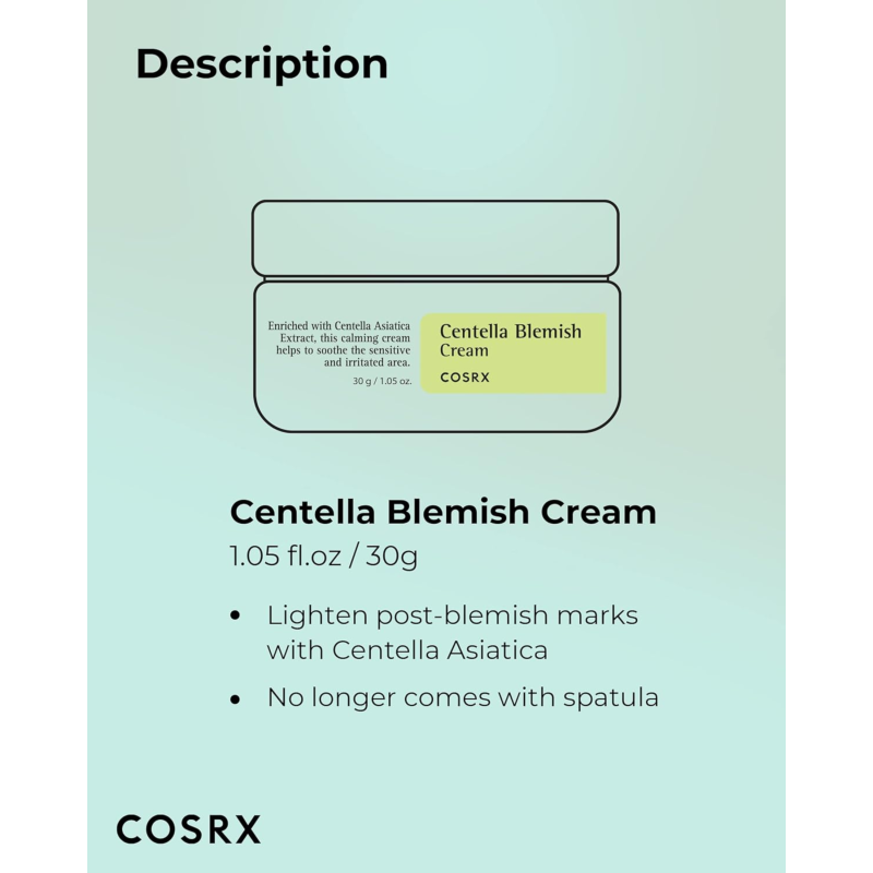 Cosrx Centella Blemish Cream 30gm