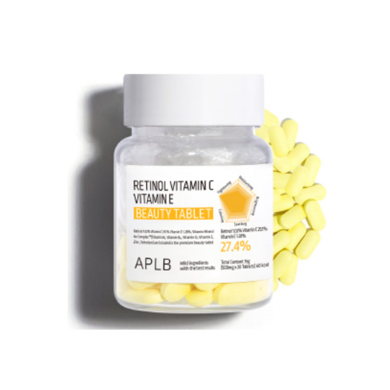 APLB Retinol Vitamin C Vitamin E Beauty Tablet 500mg x 30 Tablets